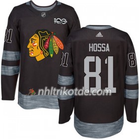 Chicago Blackhawks Trikot Marian Hossa 81 1917-2017 100th Anniversary Adidas Schwarz Authentic - Herren